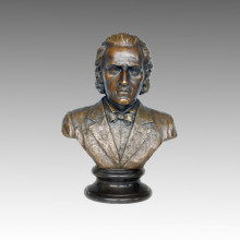 Büsten Statue Musiker Chopin Bronze Skulptur TPE-620